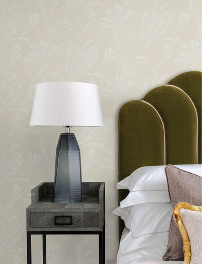 A-Street Prints Moderne Deco Ermine Wallpaper - Dove