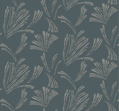 A-Street Prints Moderne Deco Ermine Wallpaper Sample - Teal
