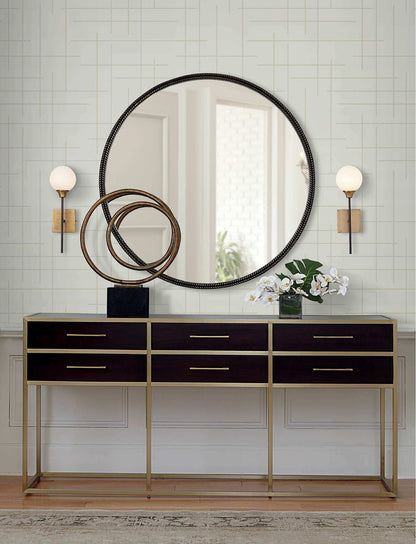 A-Street Prints Moderne Deco Wylie Wallpaper Sample - Metallic