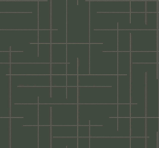 A-Street Prints Moderne Deco Wylie Wallpaper - Moss