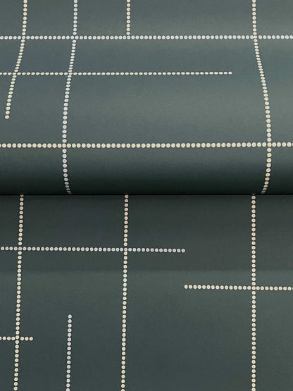 A-Street Prints Moderne Deco Wylie Wallpaper Sample - Teal