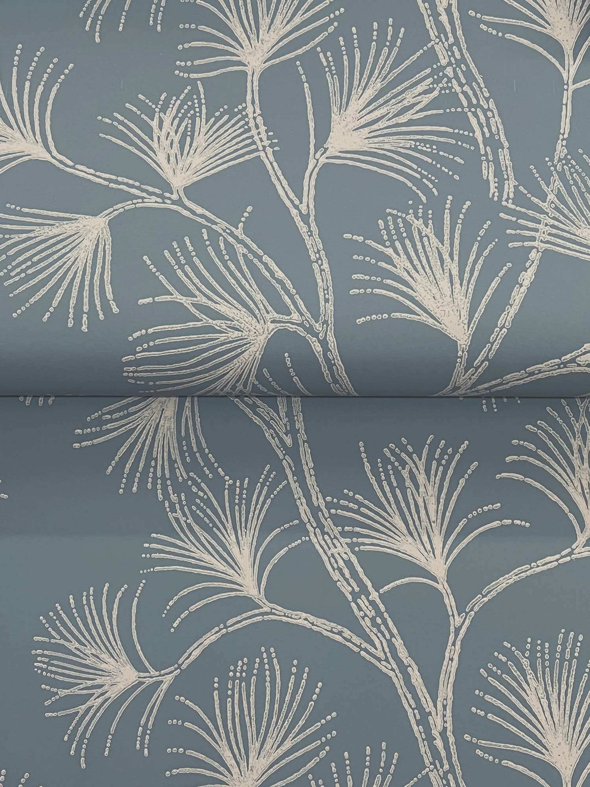 A-Street Prints Moderne Deco Kismine Botanical Wallpaper - Slate