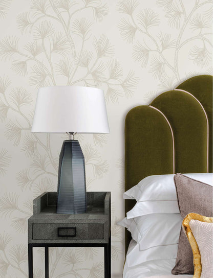 A-Street Prints Moderne Deco Kismine Wallpaper Sample - Beige