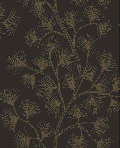 A-Street Prints Moderne Deco Kismine Wallpaper Sample - Black