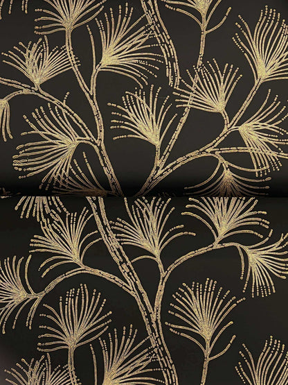 A-Street Prints Moderne Deco Kismine Wallpaper Sample - Black