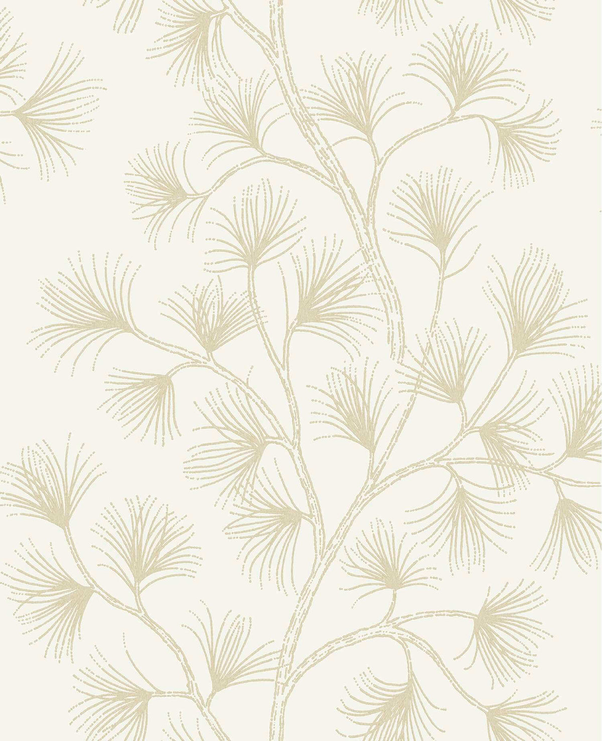 A-Street Prints Moderne Deco Kismine Botanical Wallpaper - Gold