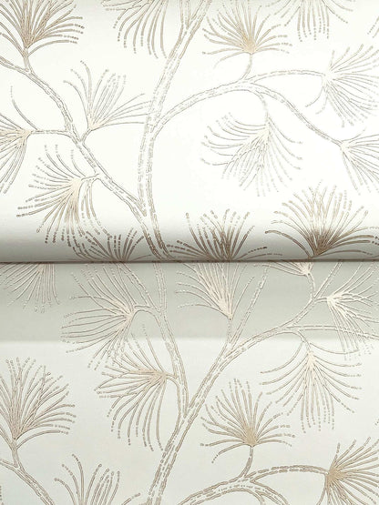 A-Street Prints Moderne Deco Kismine Botanical Wallpaper - Gold