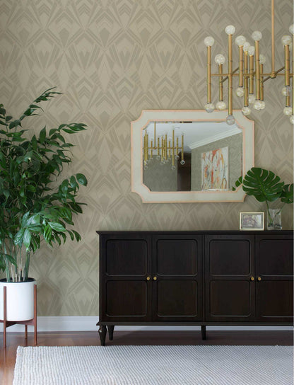 A-Street Prints Moderne Deco Allenby Wallpaper Sample - Khaki