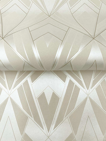 A-Street Prints Moderne Deco Allenby Wallpaper Sample - Pearl