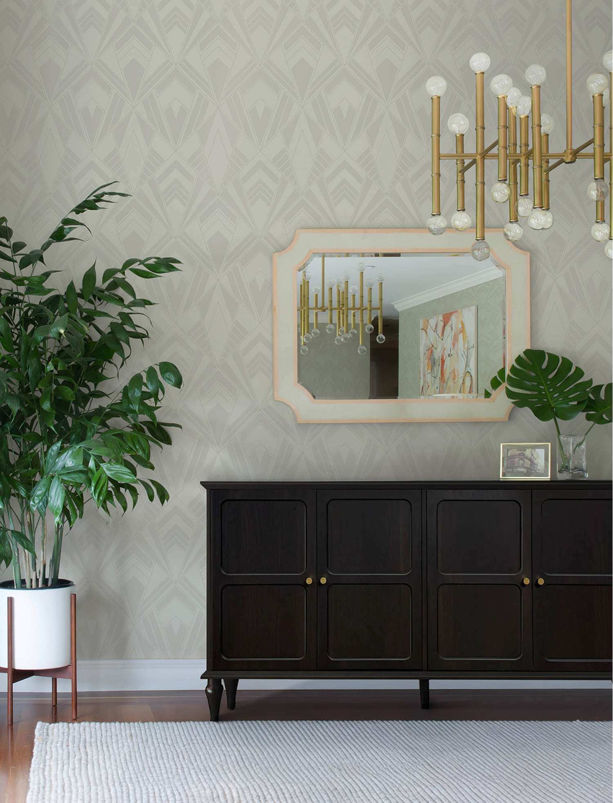 A-Street Prints Moderne Deco Allenby Wallpaper Sample - Pearl
