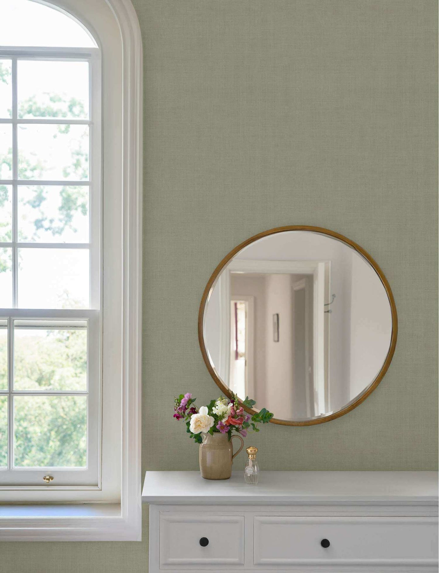 A-Street Prints Savanna Midolin Wallpaper Sample - Pewter