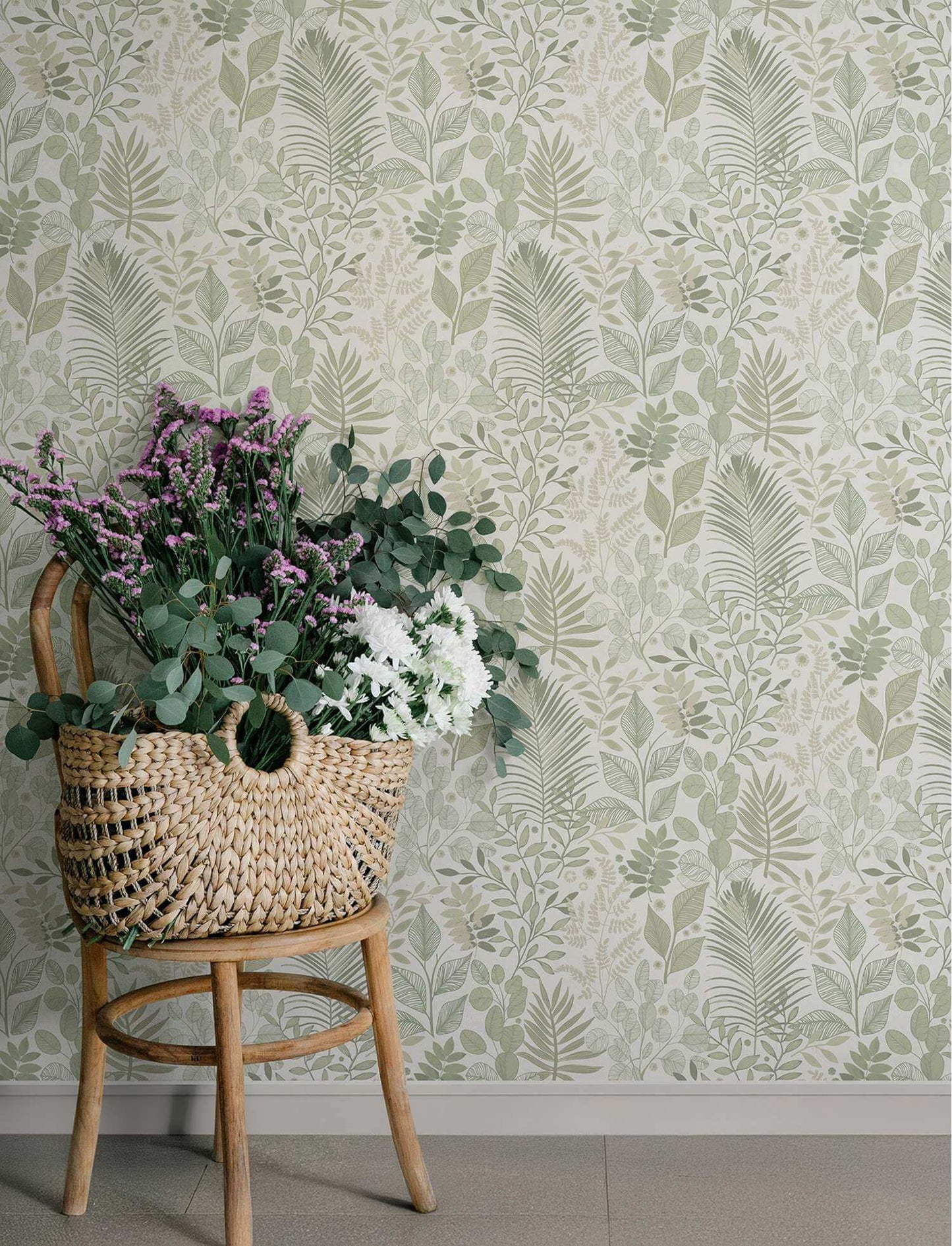 A-Street Prints Savanna Angslycka Forest Wallpaper Sample - Green