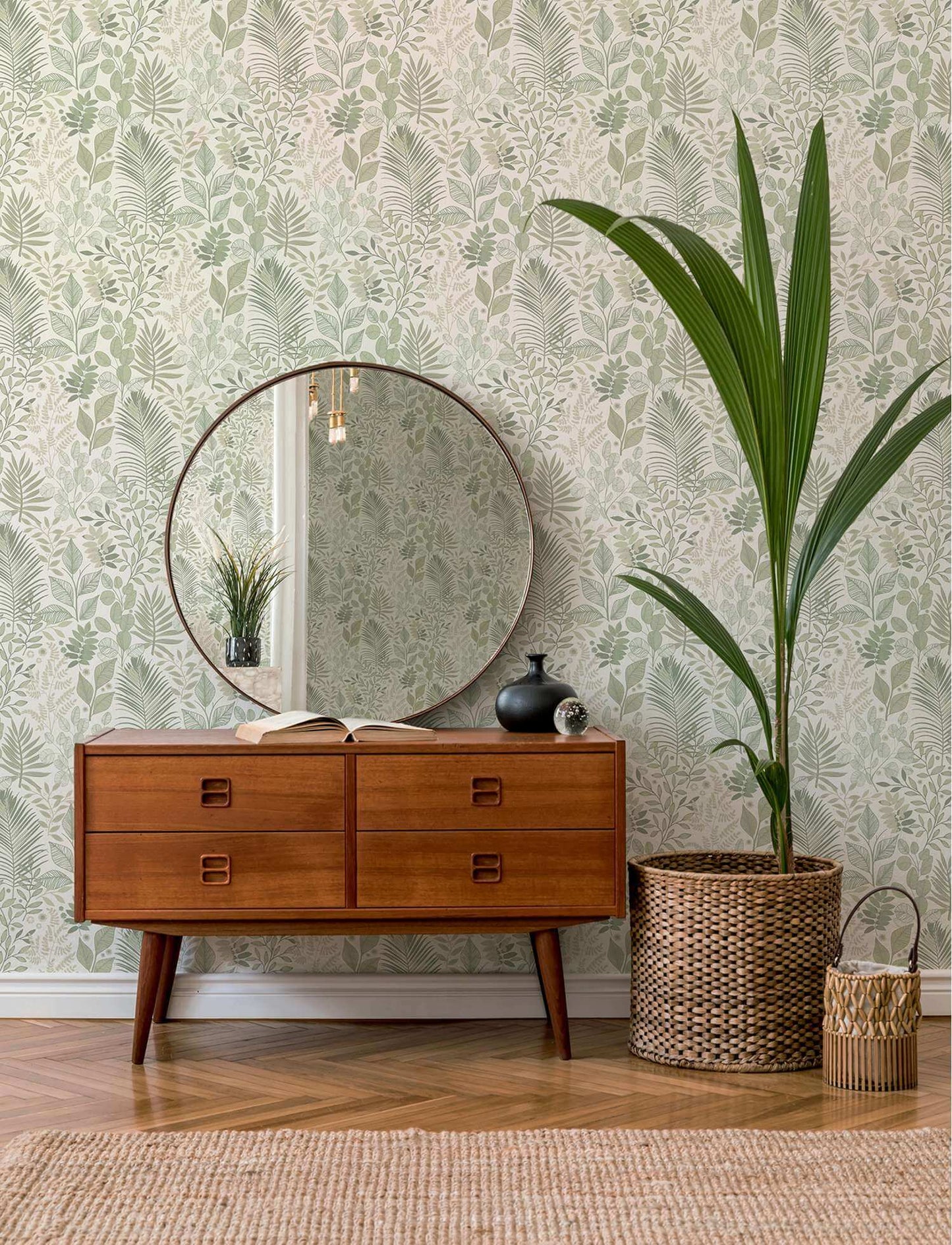 A-Street Prints Savanna Angslycka Forest Wallpaper Sample - Green
