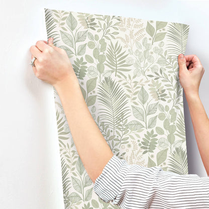 A-Street Prints Savanna Angslycka Forest Wallpaper Sample - Green
