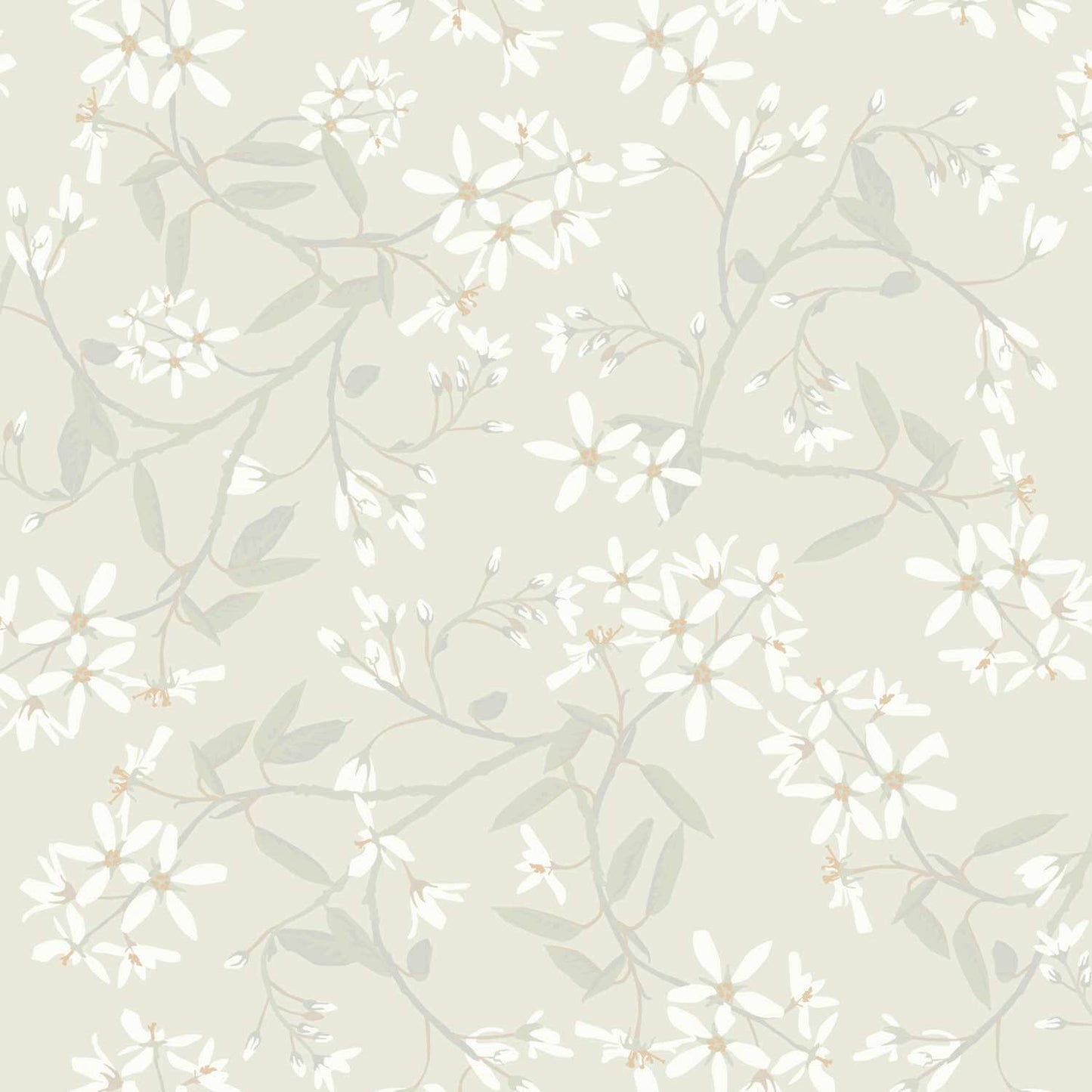 A-Street Prints Savanna Paradis Bouquet Wallpaper Sample - Dove