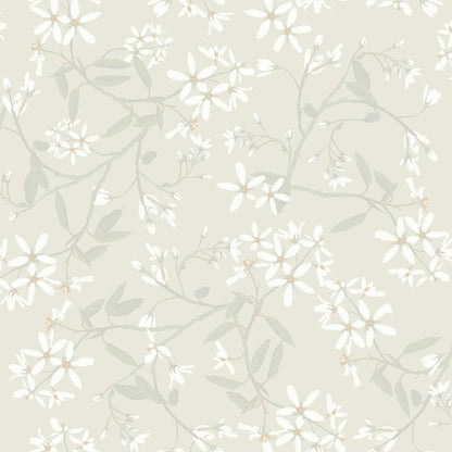 A-Street Prints Savanna Paradis Bouquet Wallpaper Sample - Dove