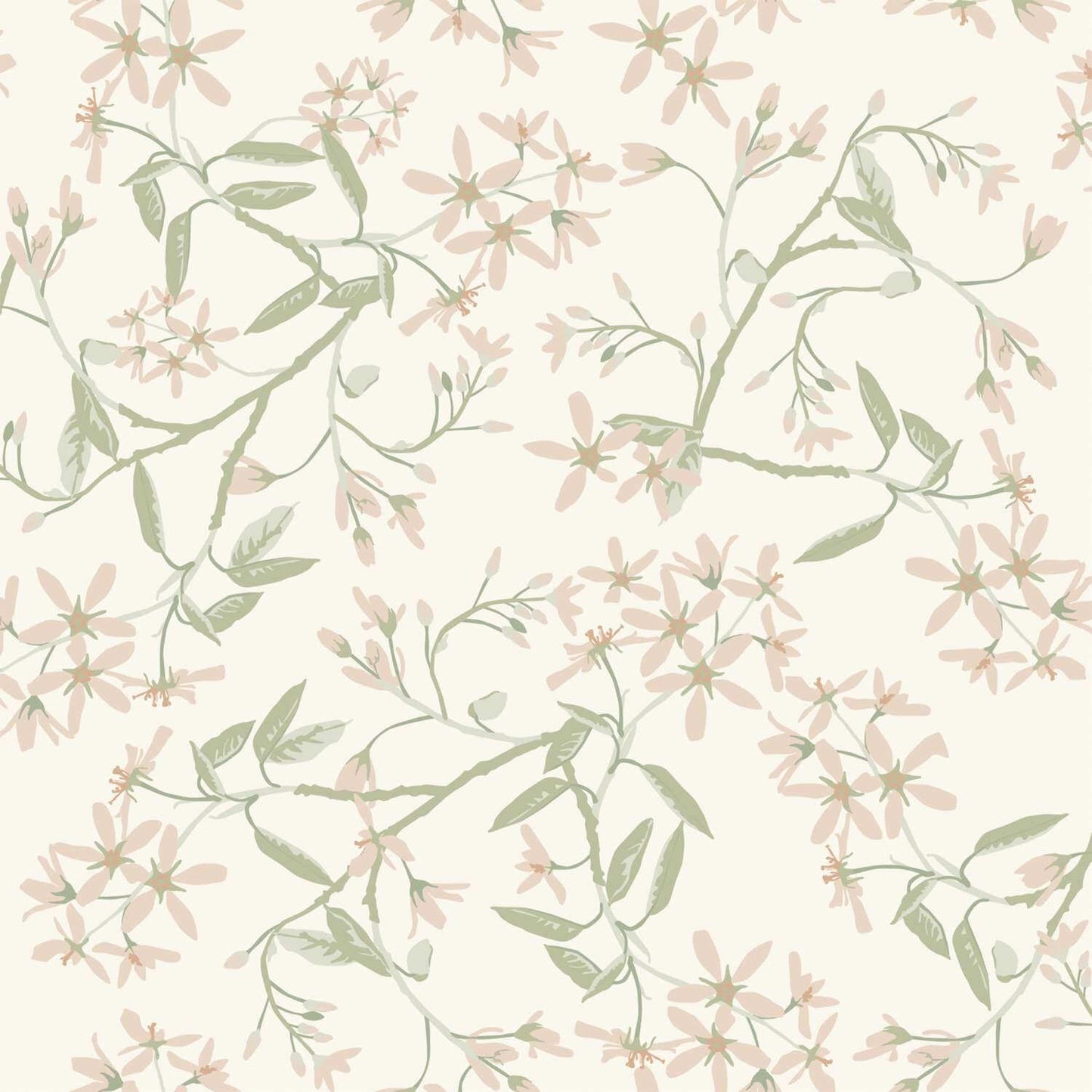A-Street Prints Savanna Paradis Bouquet Wallpaper - Blush
