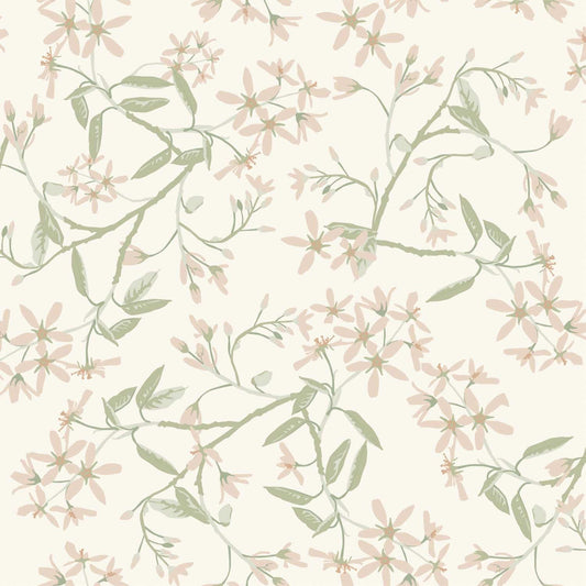 A-Street Prints Savanna Paradis Bouquet Wallpaper - Blush