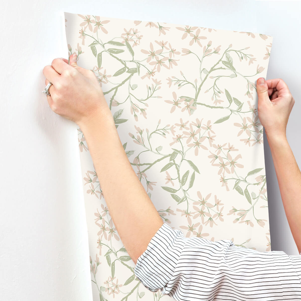 A-Street Prints Savanna Paradis Bouquet Wallpaper - Blush