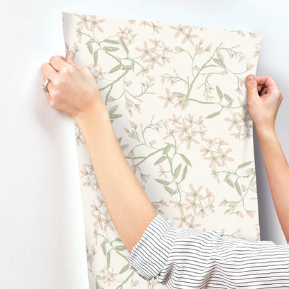 A-Street Prints Savanna Paradis Bouquet Wallpaper - Blush