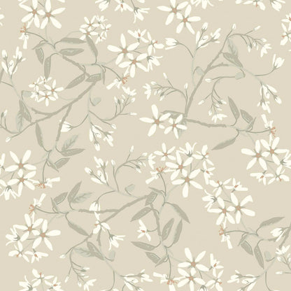 A-Street Prints Savanna Paradis Bouquet Wallpaper - Beige