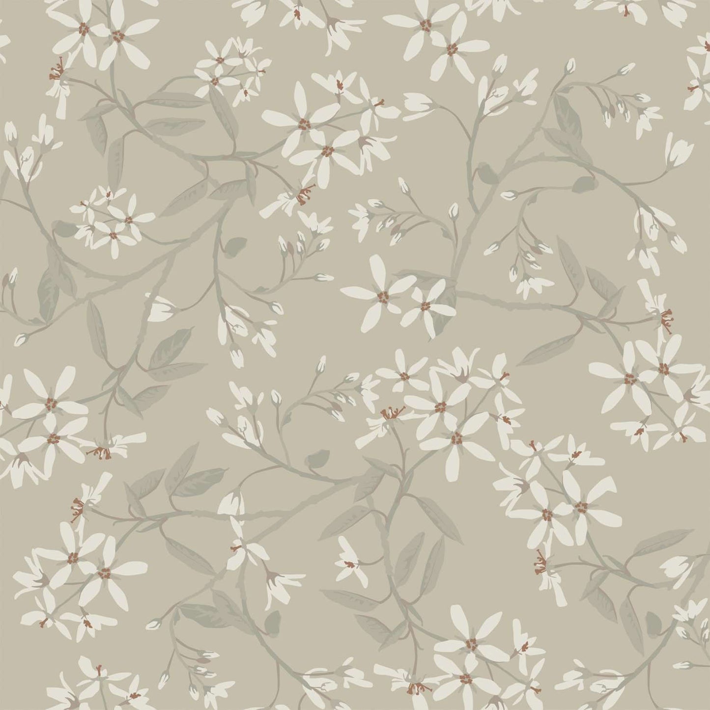 A-Street Prints Savanna Paradis Bouquet Wallpaper - Grey