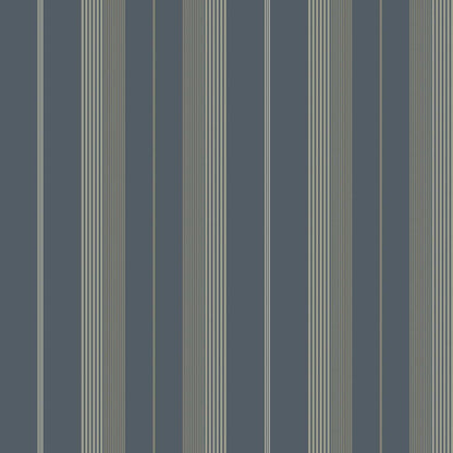 A-Street Prints Savanna Herrgard Stripe Wallpaper Sample - Navy