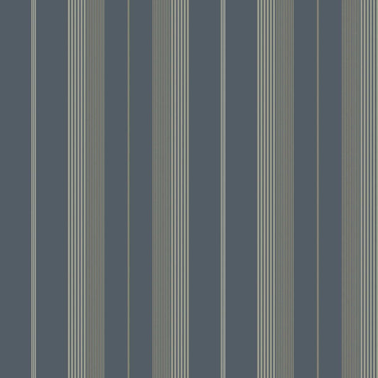 A-Street Prints Savanna Herrgard Stripe Wallpaper - Navy