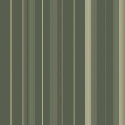 A-Street Prints Savanna Herrgard Stripe Wallpaper Sample - Evergreen