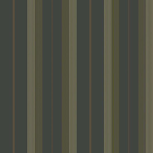 A-Street Prints Savanna Herrgard Stripe Wallpaper - Black