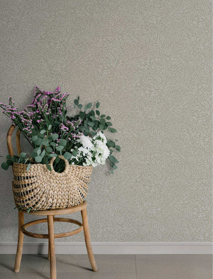 A-Street Prints Savanna Kristina Botanical Wallpaper Sample - Taupe