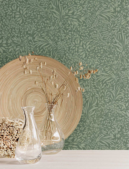 A-Street Prints Savanna Kristina Botanical Wallpaper Sample - Evergreen