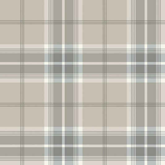 A-Street Prints Savanna Emma Plaid Wallpaper - Grey
