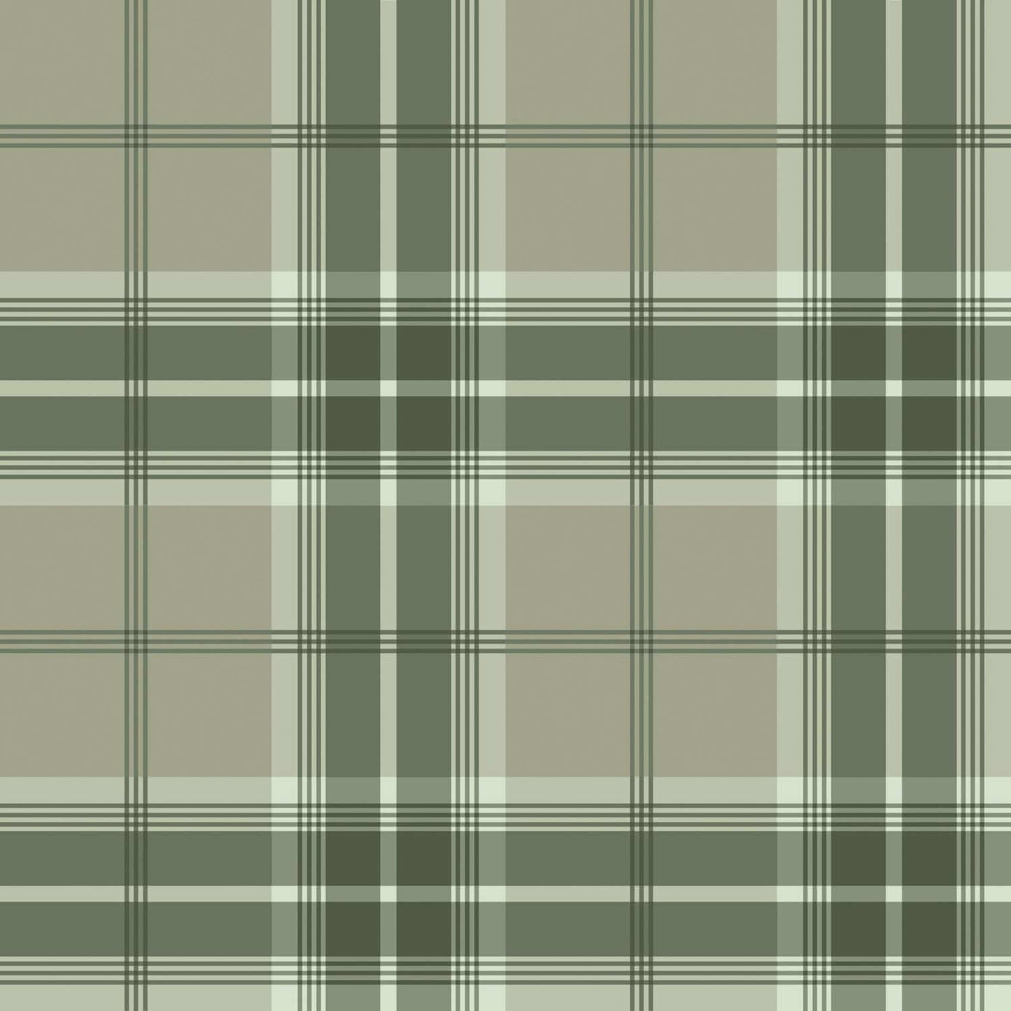 A-Street Prints Savanna Emma Plaid Wallpaper Sample - Evergreen