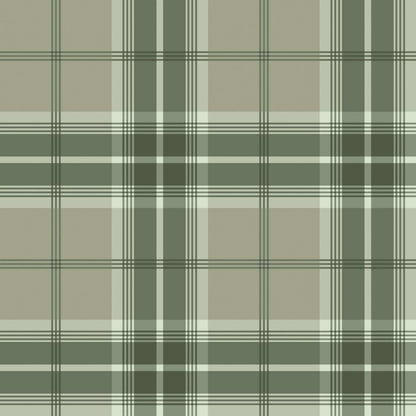 A-Street Prints Savanna Emma Plaid Wallpaper Sample - Evergreen