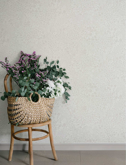 A-Street Prints Savanna Siv Botanical Wallpaper Sample - Dove
