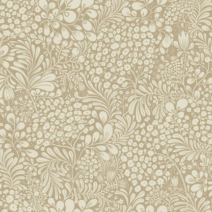 A-Street Prints Savanna Siv Botanical Wallpaper Sample - Chestnut