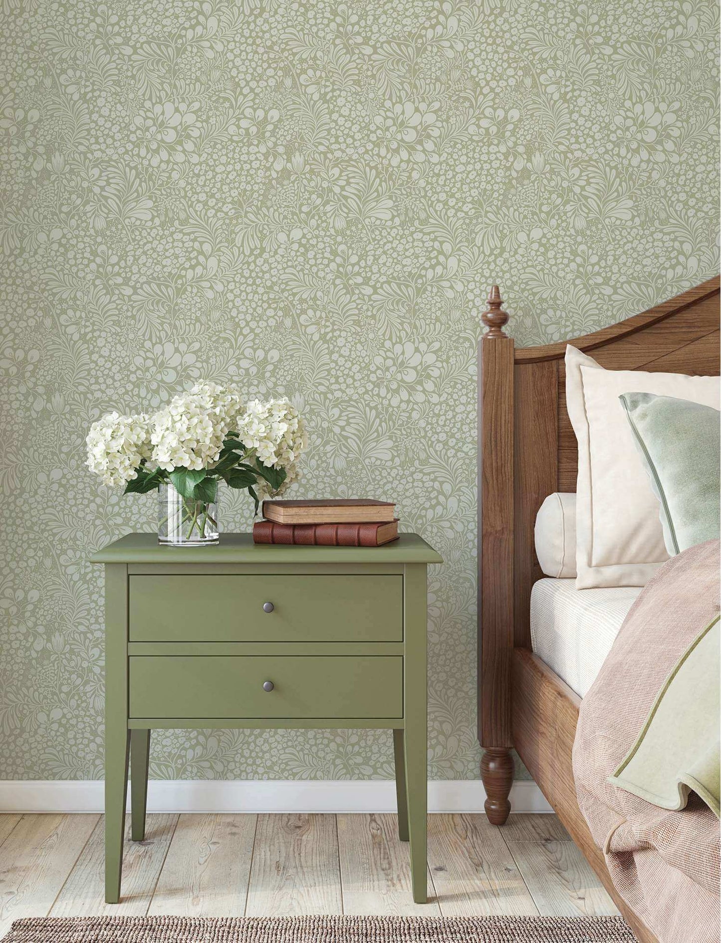 A-Street Prints Savanna Siv Botanical Wallpaper Sample - Sage