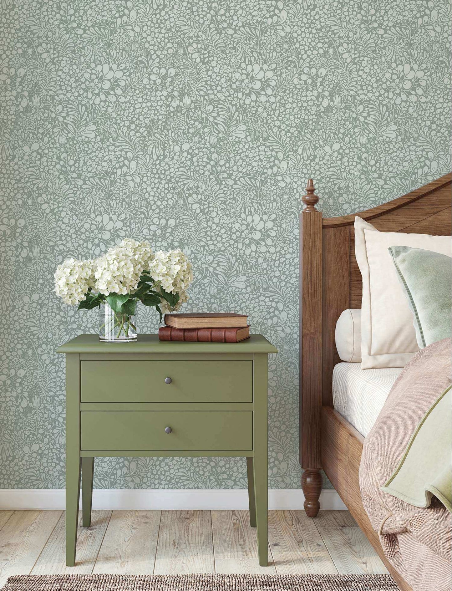 A-Street Prints Savanna Siv Botanical Wallpaper Sample - Slate