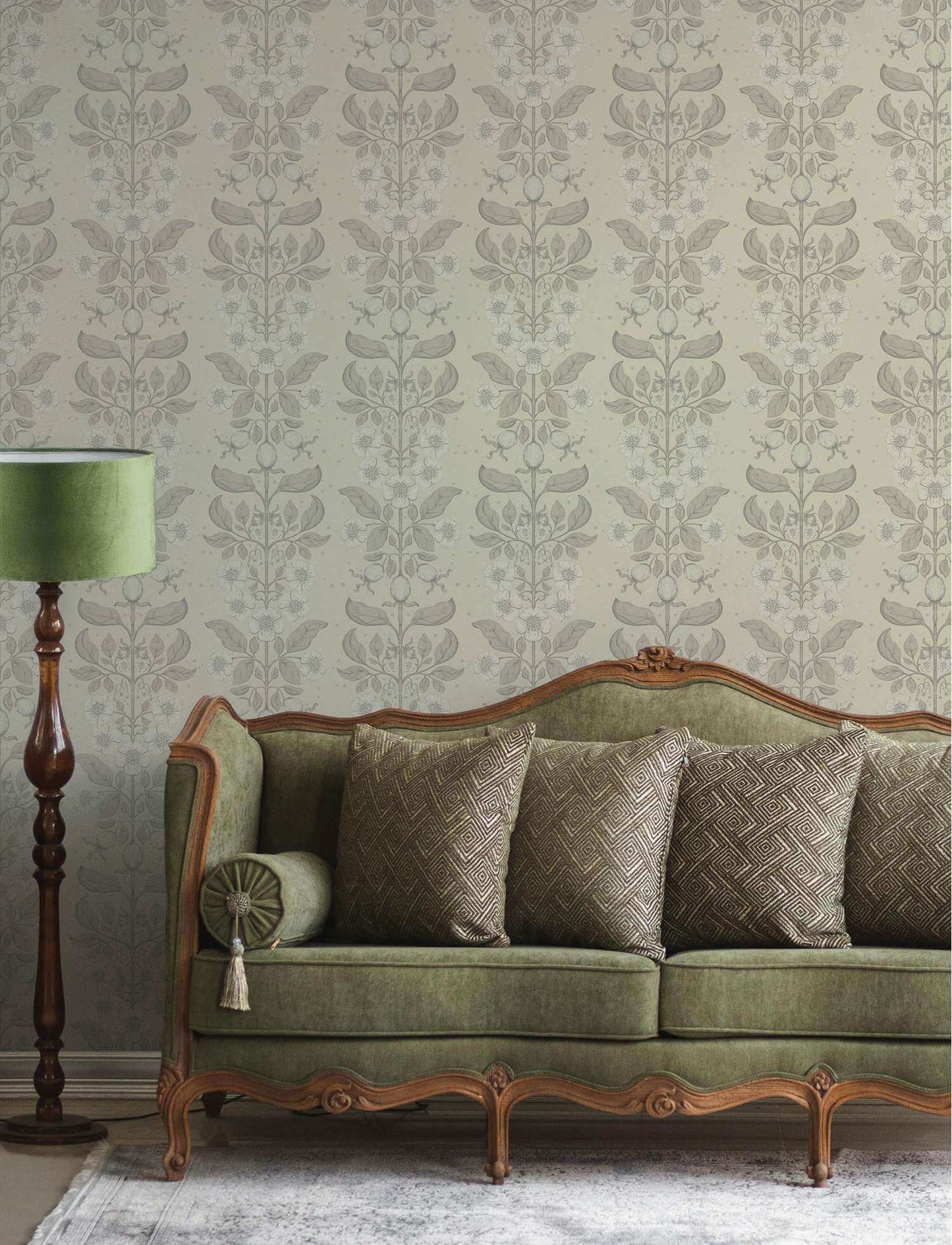 A-Street Prints Savanna Rosa Floral Wallpaper - Cream