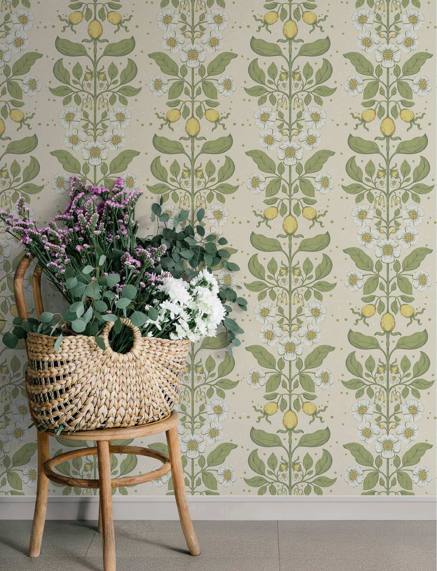A-Street Prints Savanna Rosa Floral Wallpaper - Green
