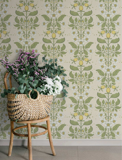 A-Street Prints Savanna Rosa Floral Wallpaper - Green