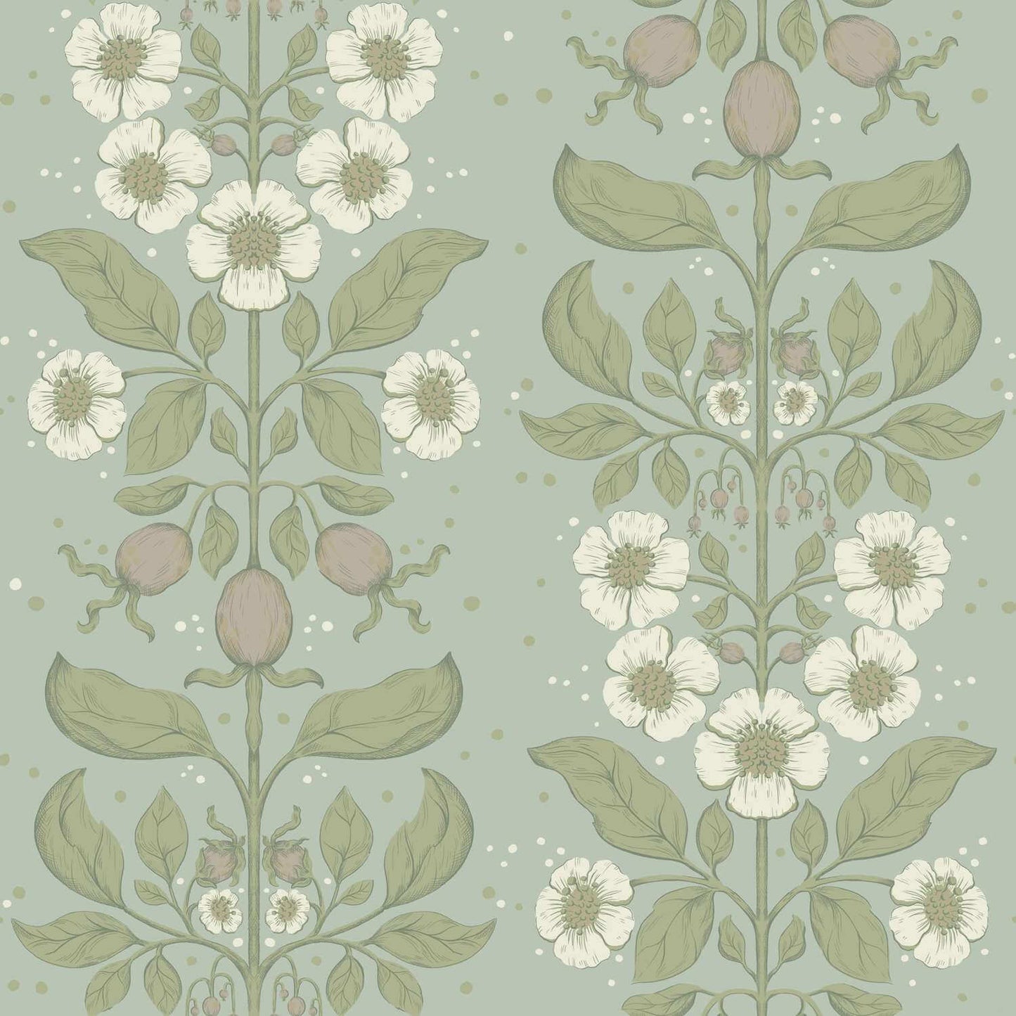 A-Street Prints Savanna Rosa Floral Wallpaper Sample - Sky Blue