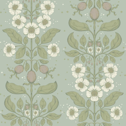 A-Street Prints Savanna Rosa Floral Wallpaper Sample - Sky Blue