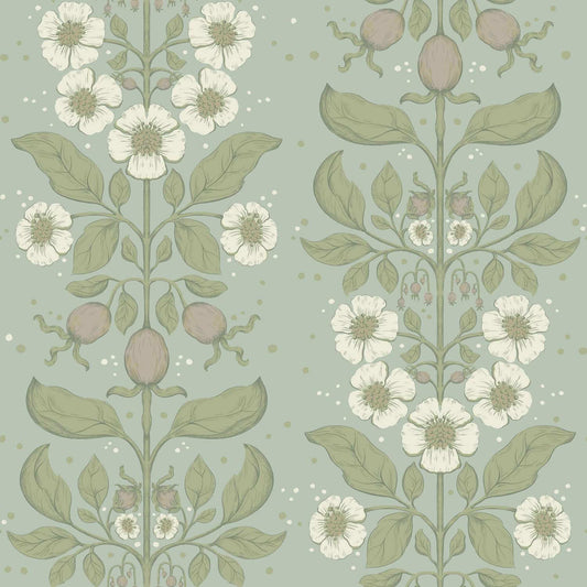 A-Street Prints Savanna Rosa Floral Wallpaper - Sky Blue