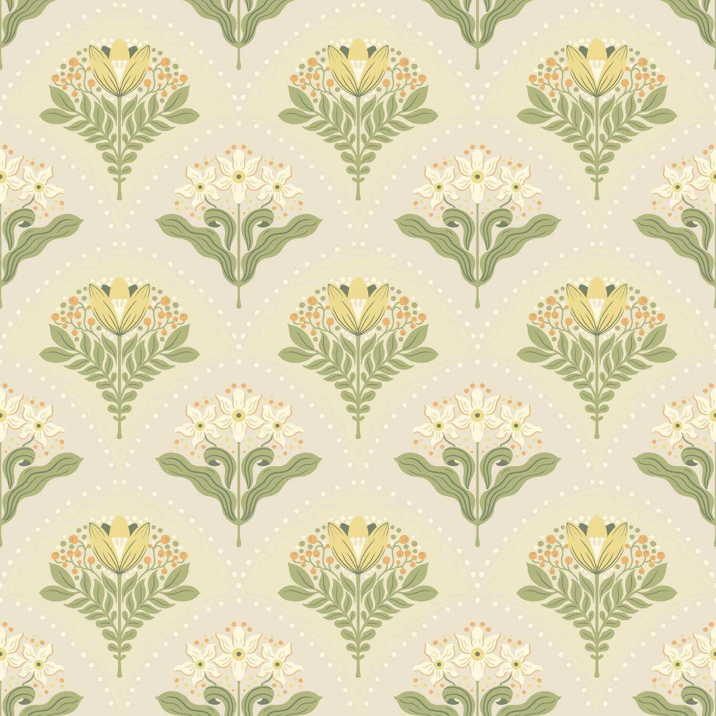 A-Street Prints Savanna Maj Damask Wallpaper Sample - Light Grey
