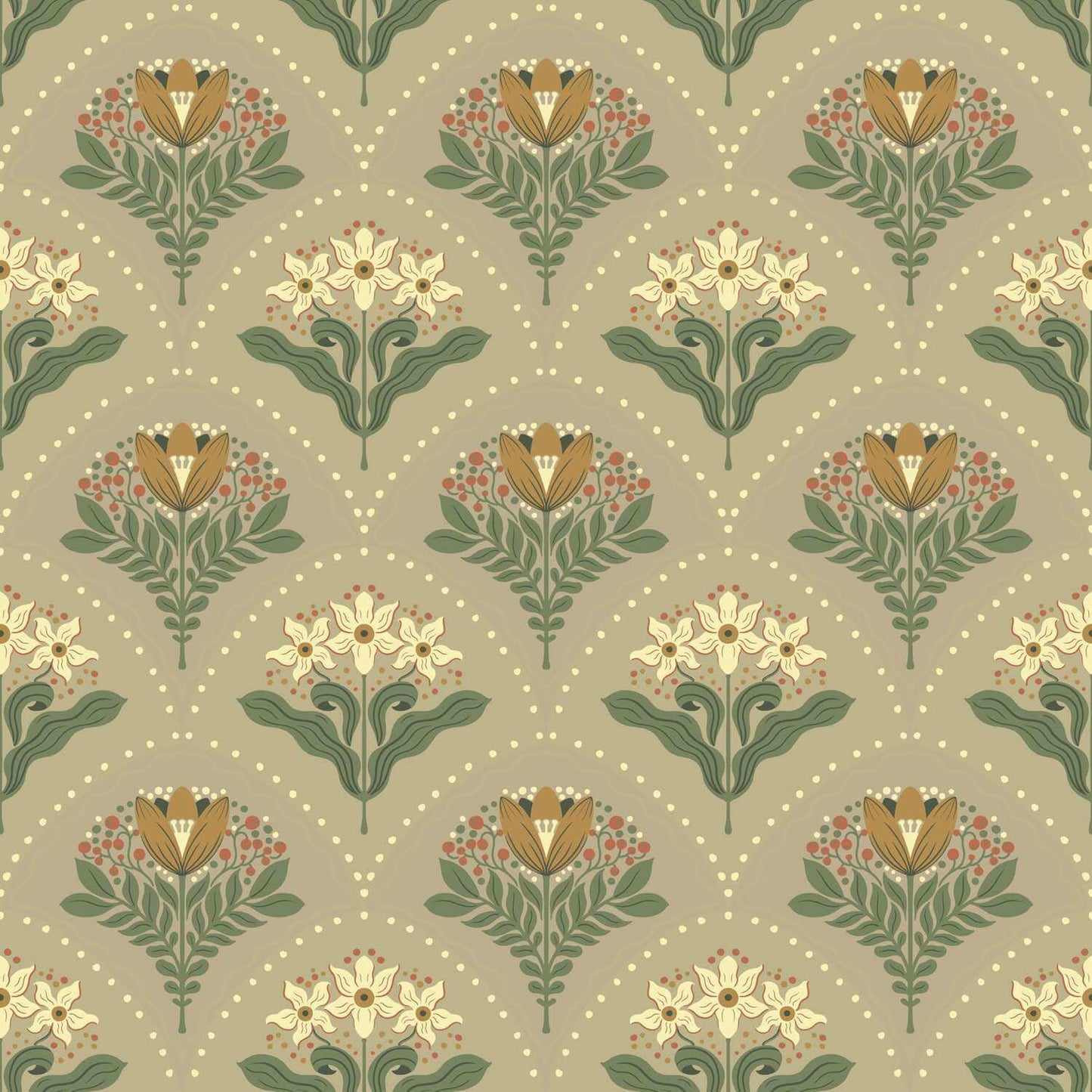 A-Street Prints Savanna Maj Damask Wallpaper Sample - Taupe