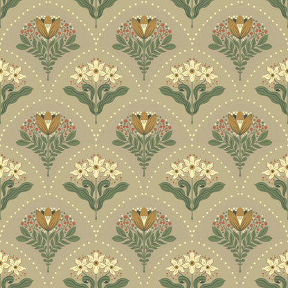 A-Street Prints Savanna Maj Damask Wallpaper Sample - Taupe