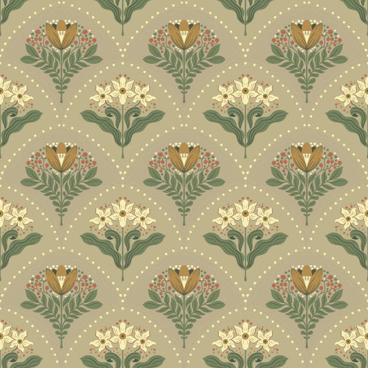A-Street Prints Savanna Maj Damask Wallpaper - Taupe