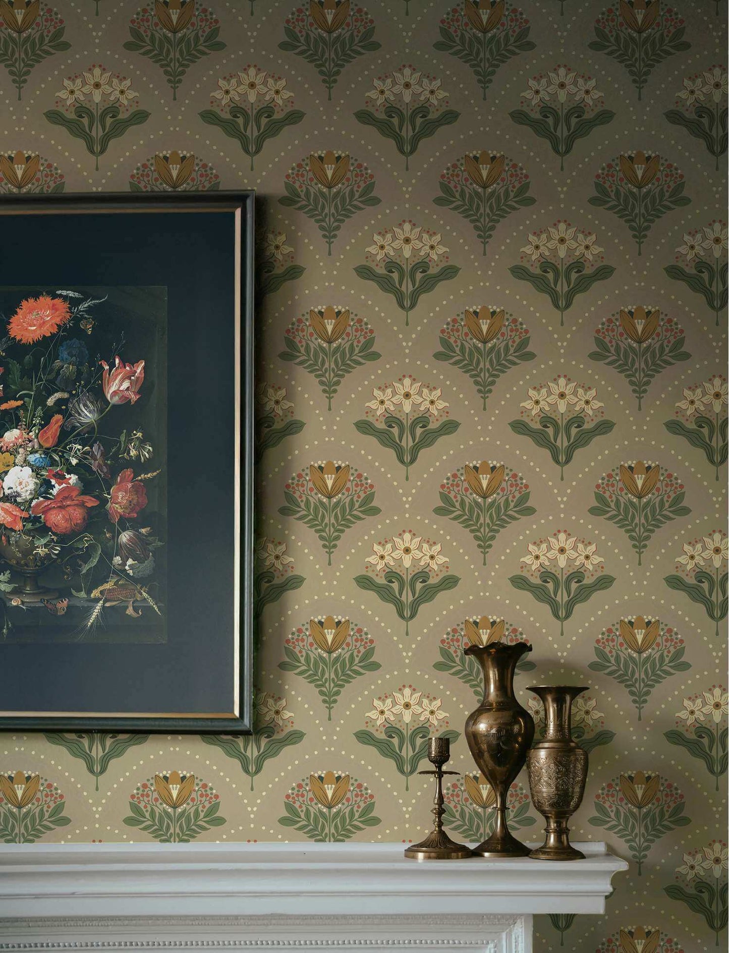 A-Street Prints Savanna Maj Damask Wallpaper Sample - Taupe